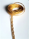 3 meter guld farvet smal blonde Ca 0,8 cm.